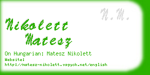 nikolett matesz business card